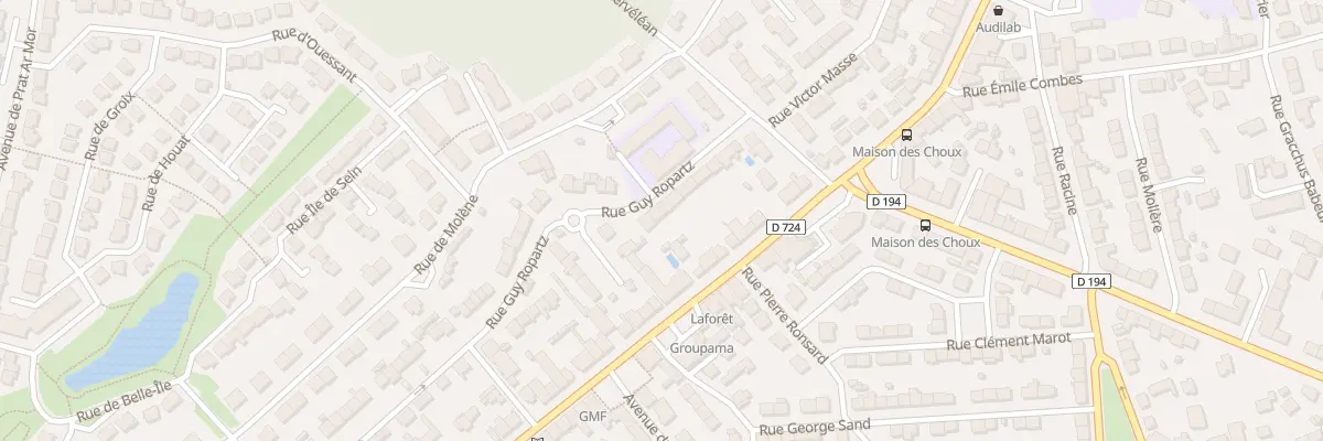 Plan du 16 Rue Guy Ropartz à Lanester