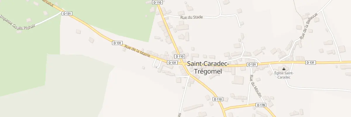 Plan du 2 Rue de la Mairie à Saint-Caradec-Trégomel