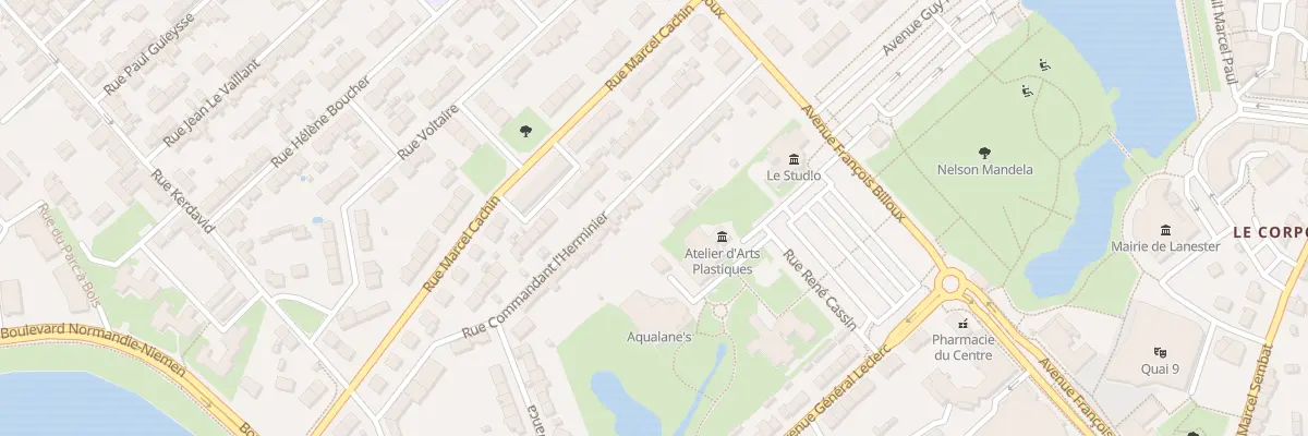 Plan du 21 Rue Cdt l’Herminier à Lanester