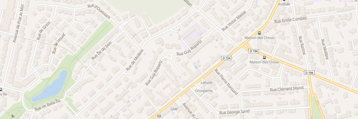 Plan du 12 Rue Guy Ropartz à Lanester