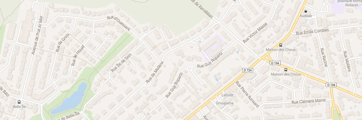 Plan du 21 Rue Guy Ropartz à Lanester