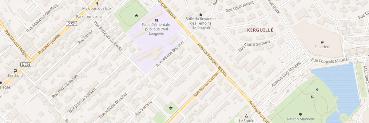 Plan du 8 Rue Voltaire à Lanester