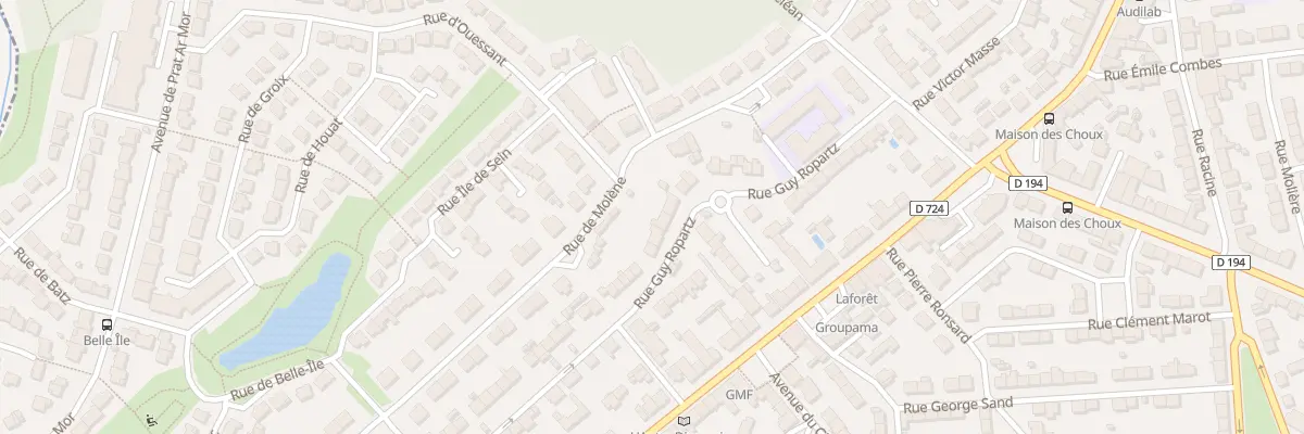 Plan du 15 Rue Guy Ropartz à Lanester