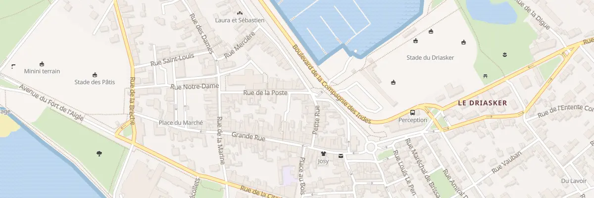 Plan du 1 Rue de la Poste à Port-Louis