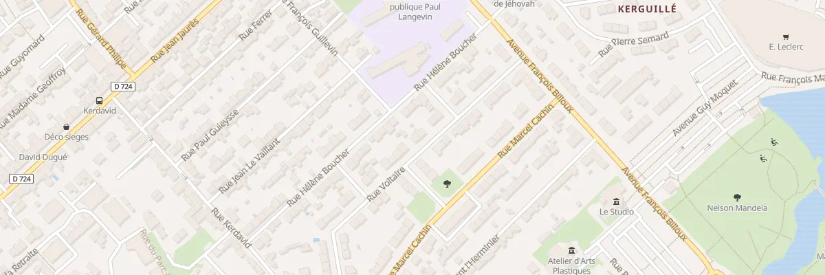 Plan du 22 Rue Voltaire à Lanester