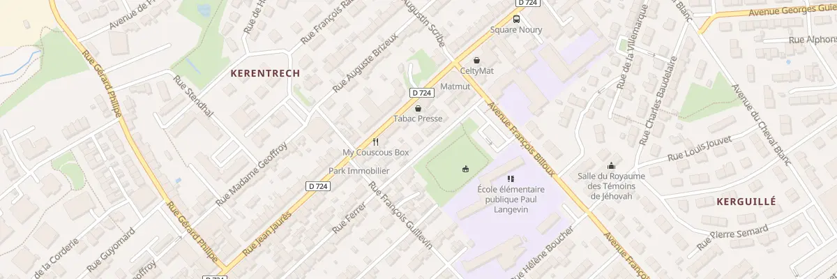 Plan du 45 Rue Ferrer à Lanester