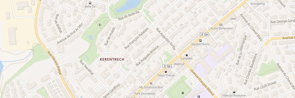 Plan du 17 Rue Auguste Brizeux à Lanester