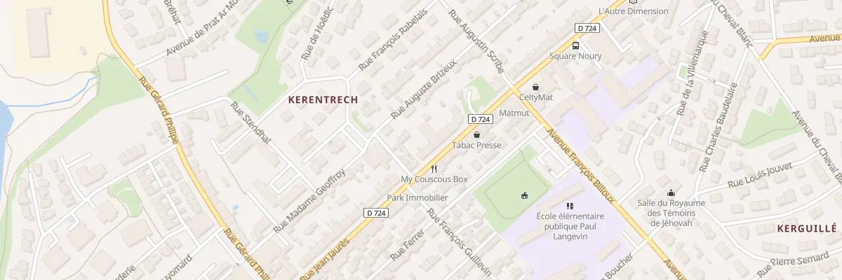 Plan du 127 Rue Jean Jaurès à Lanester