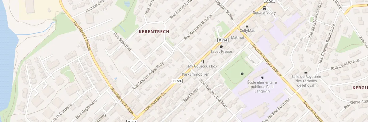 Plan du 121 Rue Jean Jaurès à Lanester