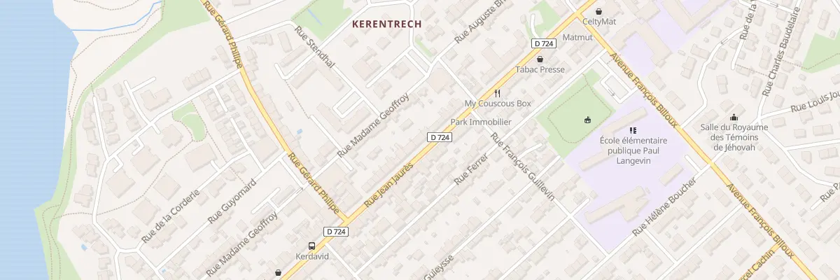 Plan du 107 Rue Jean Jaurès à Lanester