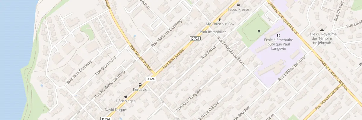 Plan du 76 Rue Jean Jaurès à Lanester