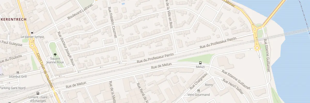 Plan du 19 Rue Professeur Perrin à Lorient