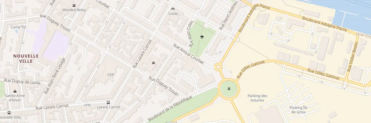 Plan du 79 Rue amiral Courbet à Lorient