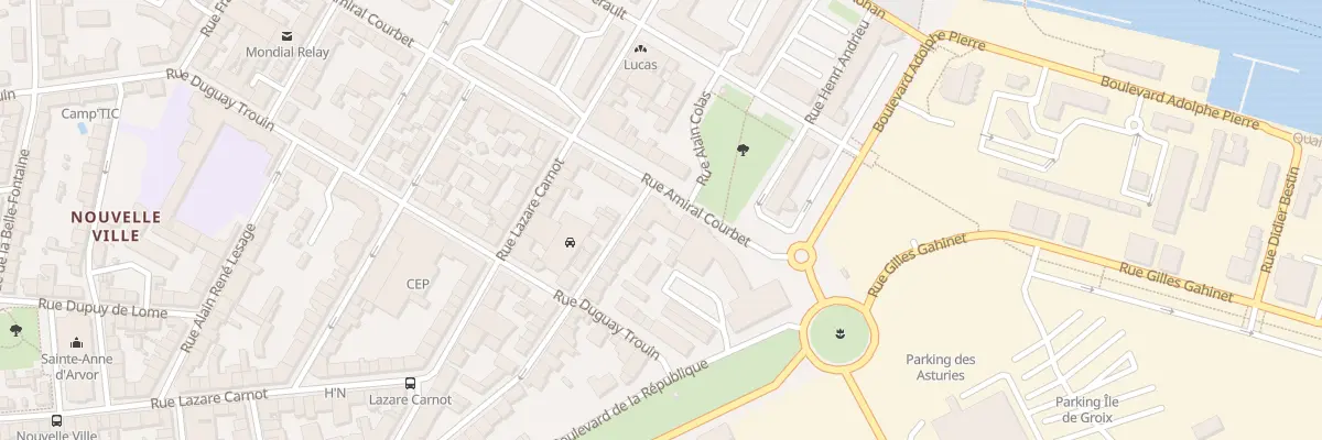 Plan du 77 Rue amiral Courbet à Lorient