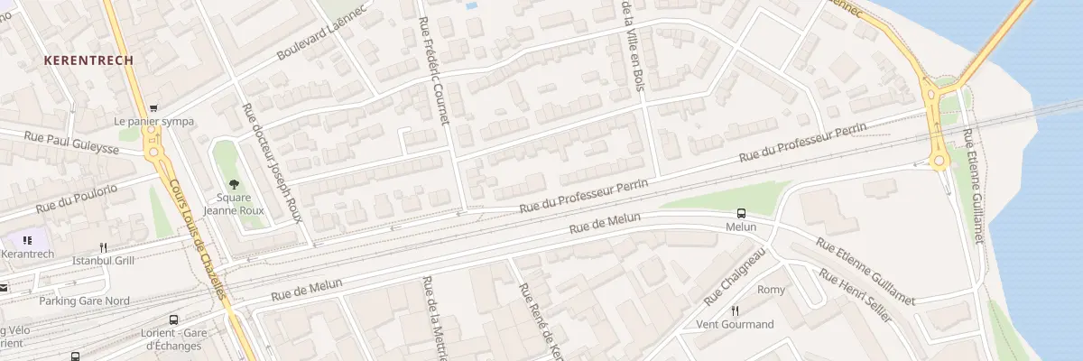 Plan du 16 Rue Professeur Perrin à Lorient