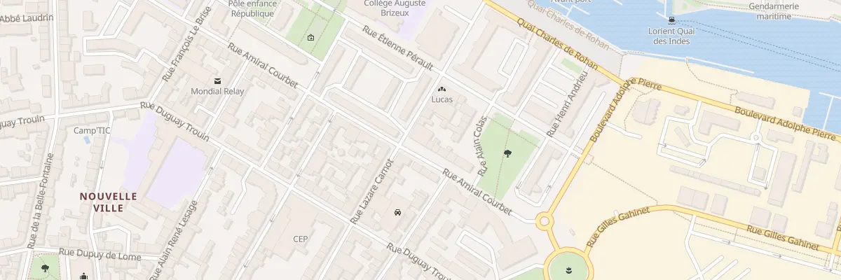Plan du 24 Rue Lazare Carnot à Lorient