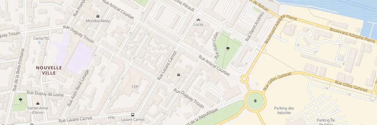 Plan du 73 Rue amiral Courbet à Lorient