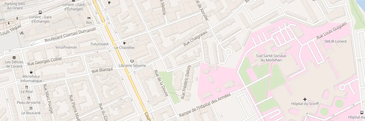 Plan du 6 Rue Alcide de Beauchene à Lorient