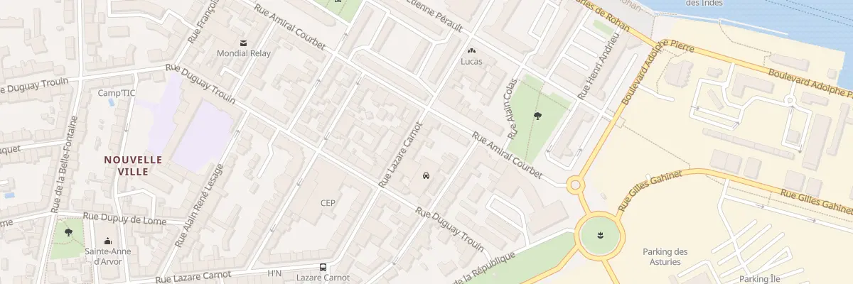 Plan du 30 Rue Lazare Carnot à Lorient