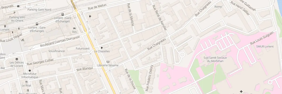 Plan du 10 Rue Chaigneau à Lorient