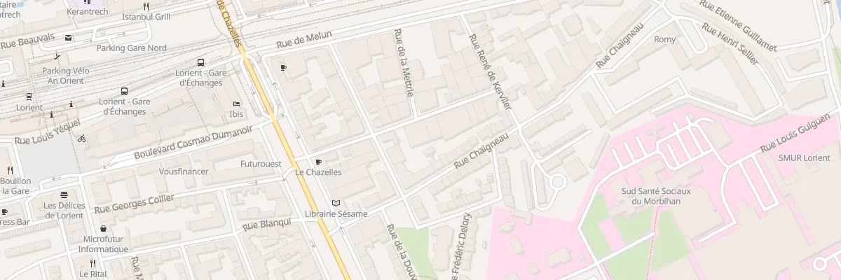 Plan du 9 Rue Jules Guesde à Lorient