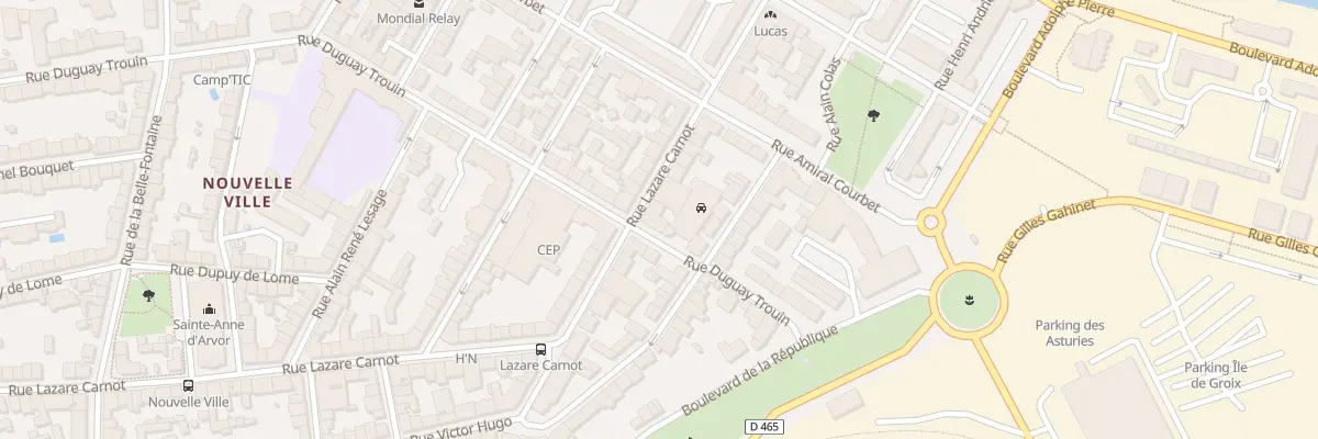 Plan du 38 Rue Lazare Carnot à Lorient