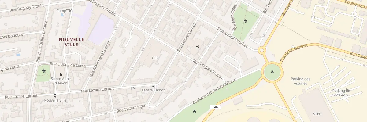 Plan du 75 Rue Duguay Trouin à Lorient