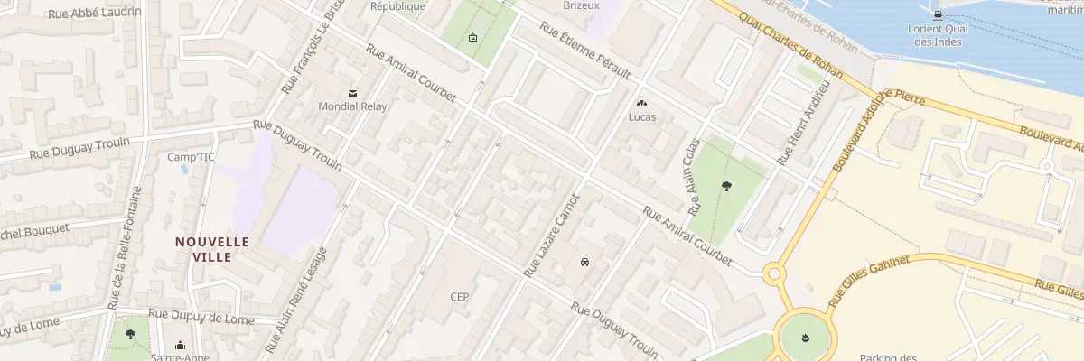 Plan du 59 Rue amiral Courbet à Lorient