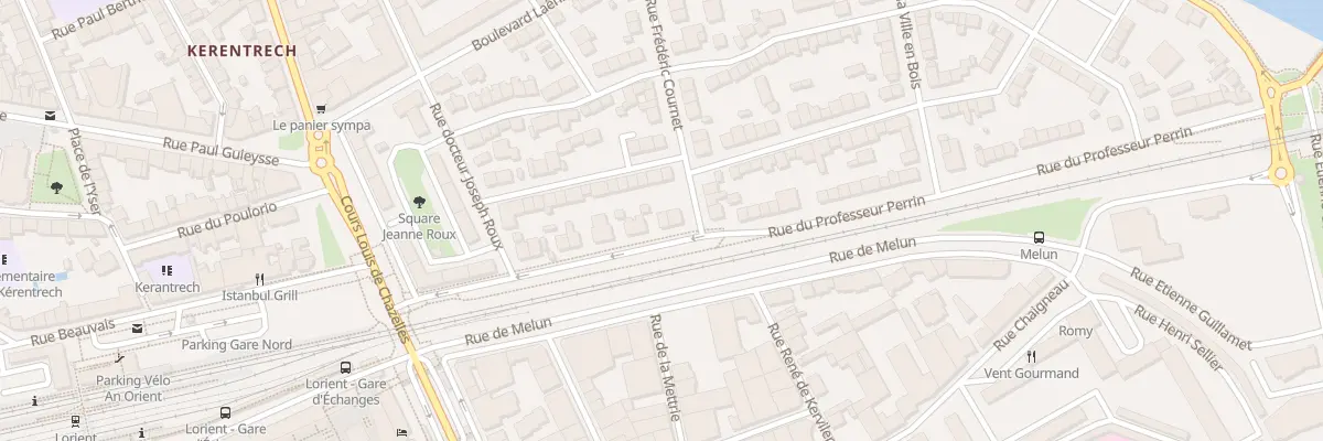 Plan du 9 Rue Professeur Perrin à Lorient