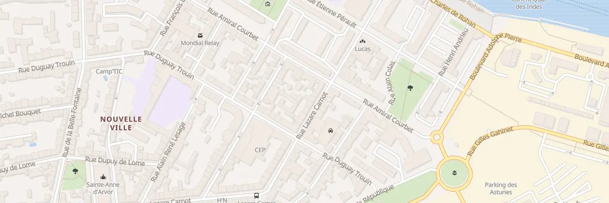 Plan du 33 Rue Lazare Carnot à Lorient