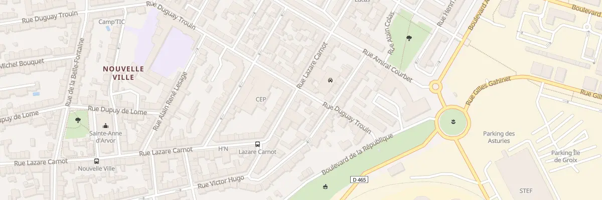Plan du 42 Rue Lazare Carnot à Lorient