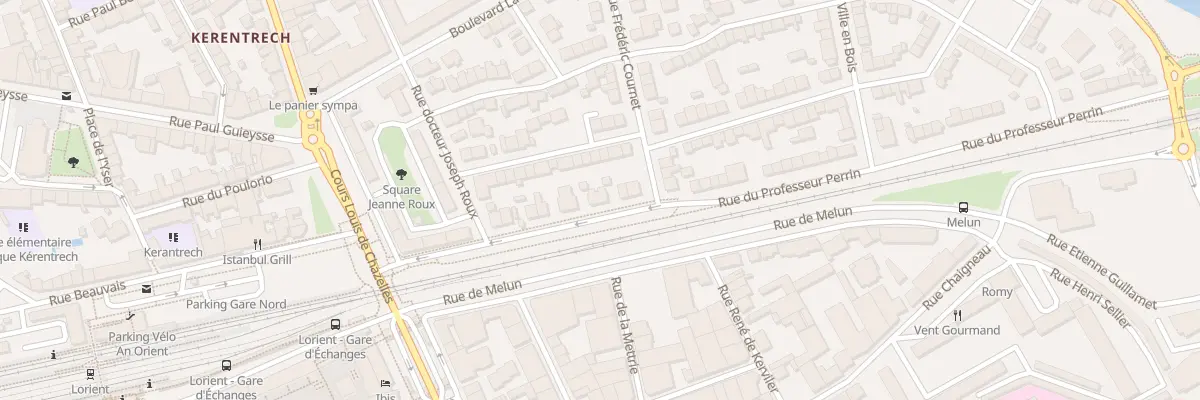 Plan du 8 Rue Professeur Perrin à Lorient