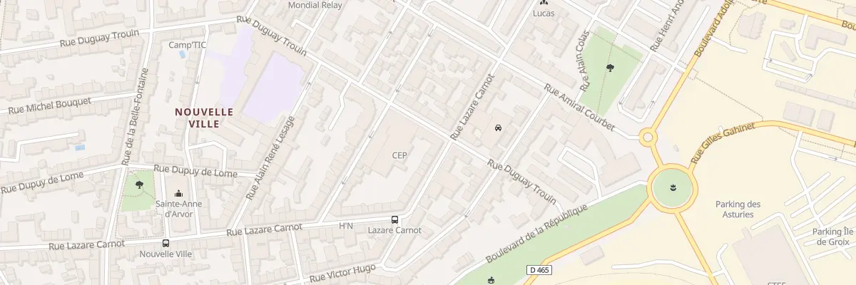 Plan du 43 Rue Lazare Carnot à Lorient