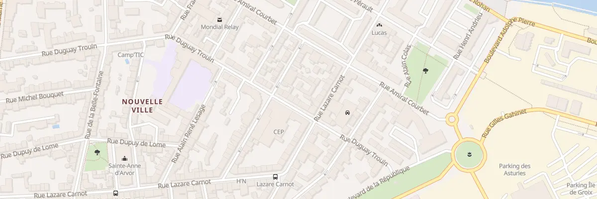 Plan du 68 Rue Duguay Trouin à Lorient