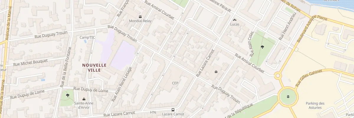 Plan du 62 Rue Duguay Trouin à Lorient