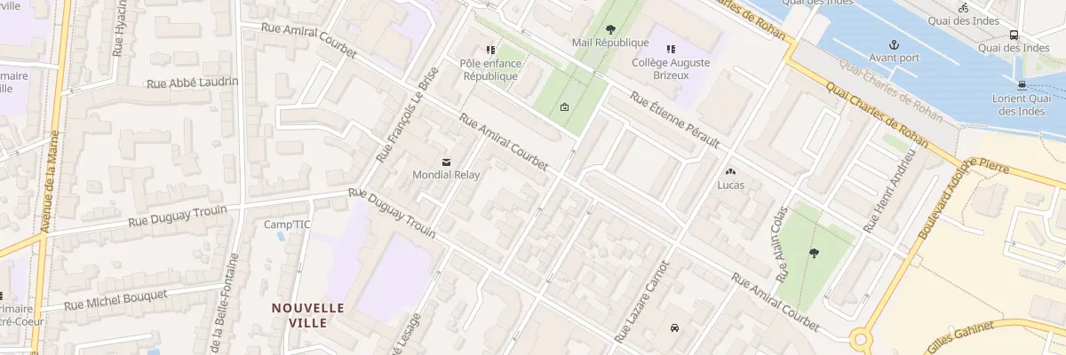 Plan du 51 Rue amiral Courbet à Lorient