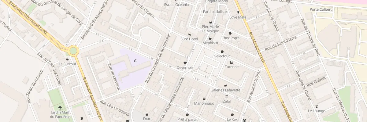 Plan du 7 Rue général Lazare Hoche à Lorient