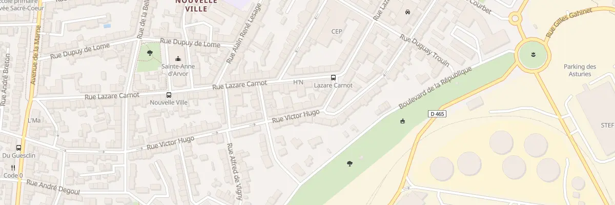Plan du 5 Rue Victor Hugo à Lorient