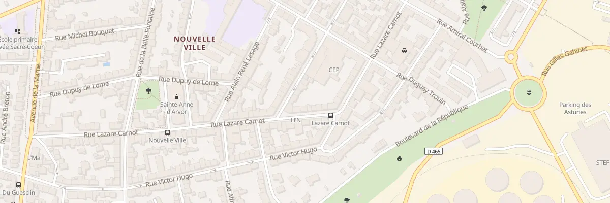 Plan du 63 Rue Lazare Carnot à Lorient
