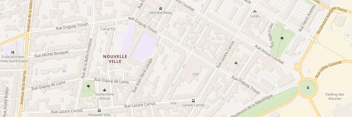 Plan du 59 Rue Duguay Trouin à Lorient