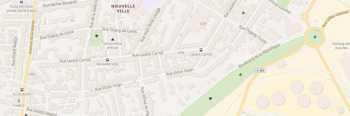 Plan du 76 Rue Lazare Carnot à Lorient