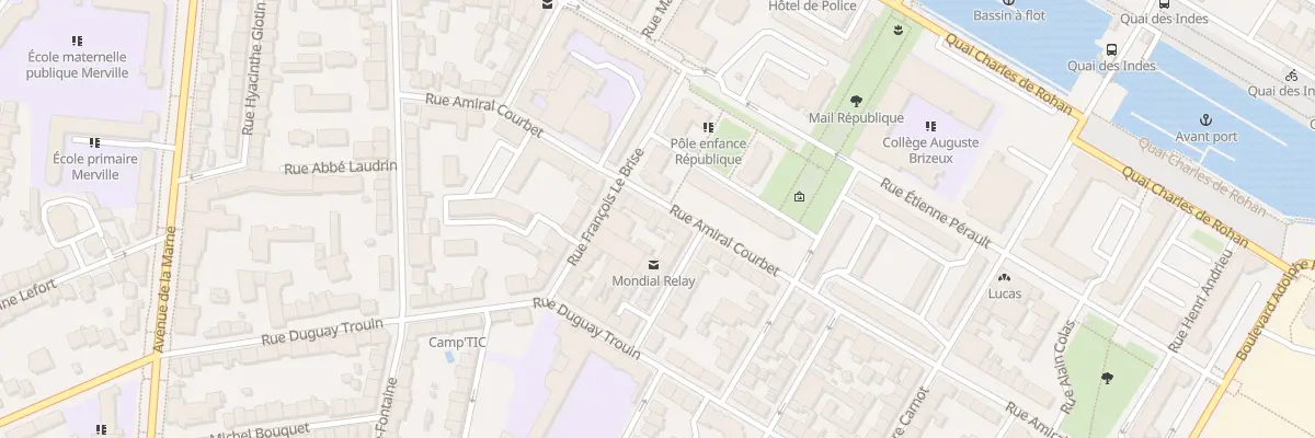 Plan du 35 Rue amiral Courbet à Lorient
