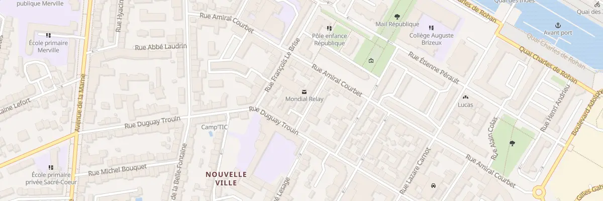Plan du 7 Rue Rondeaux à Lorient