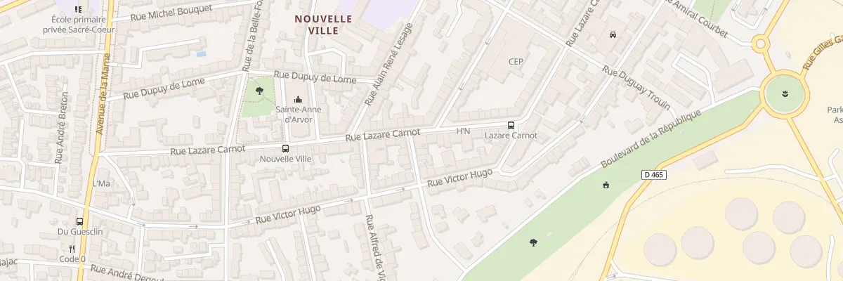Plan du 80 Rue Lazare Carnot à Lorient