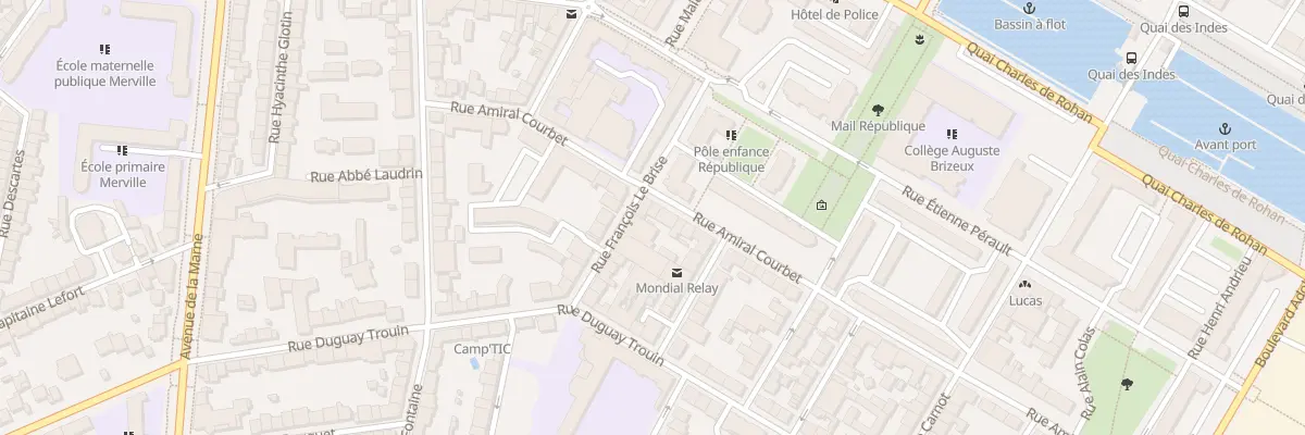 Plan du 29 Rue amiral Courbet à Lorient