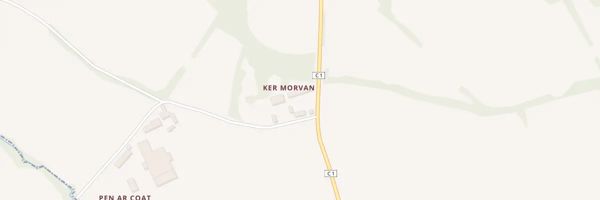 Plan du 2 Kermorvan à Trézény