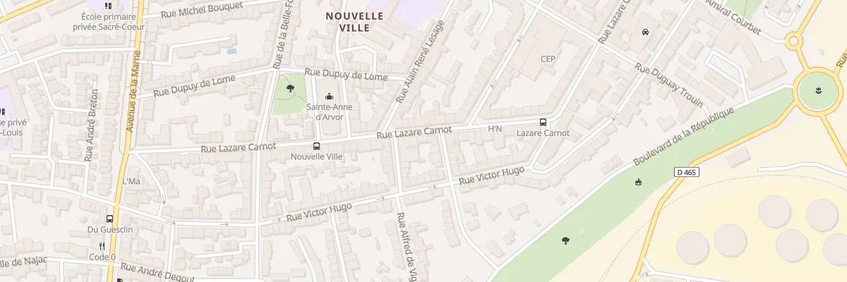Plan du 86 Rue Lazare Carnot à Lorient