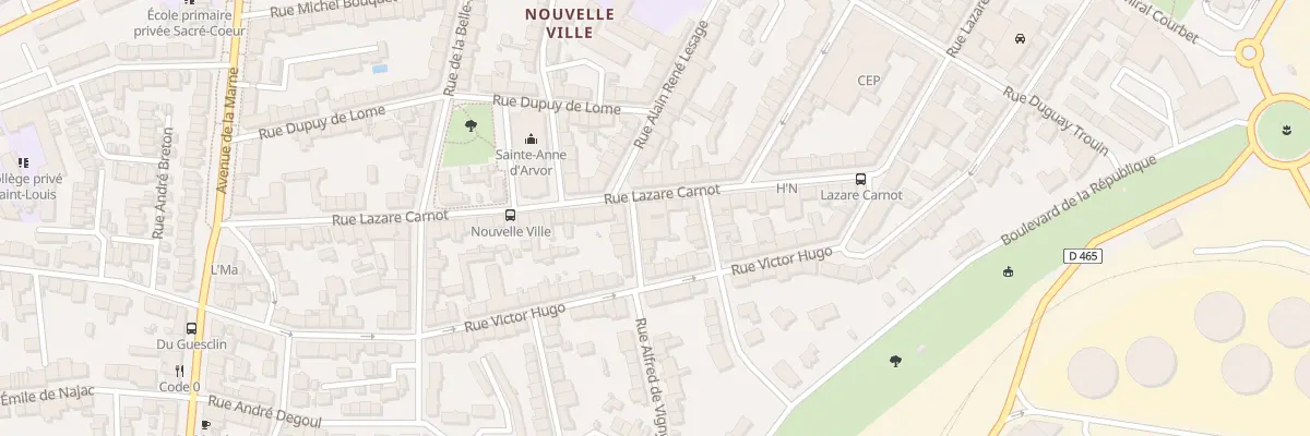 Plan du 88 Rue Lazare Carnot à Lorient