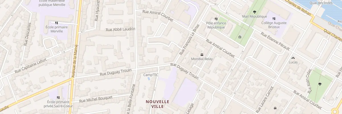 Plan du 38 Rue Duguay Trouin à Lorient