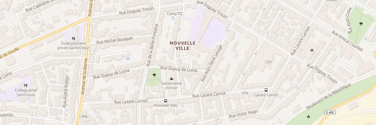 Plan du 48 Rue Dupuy de Lome à Lorient